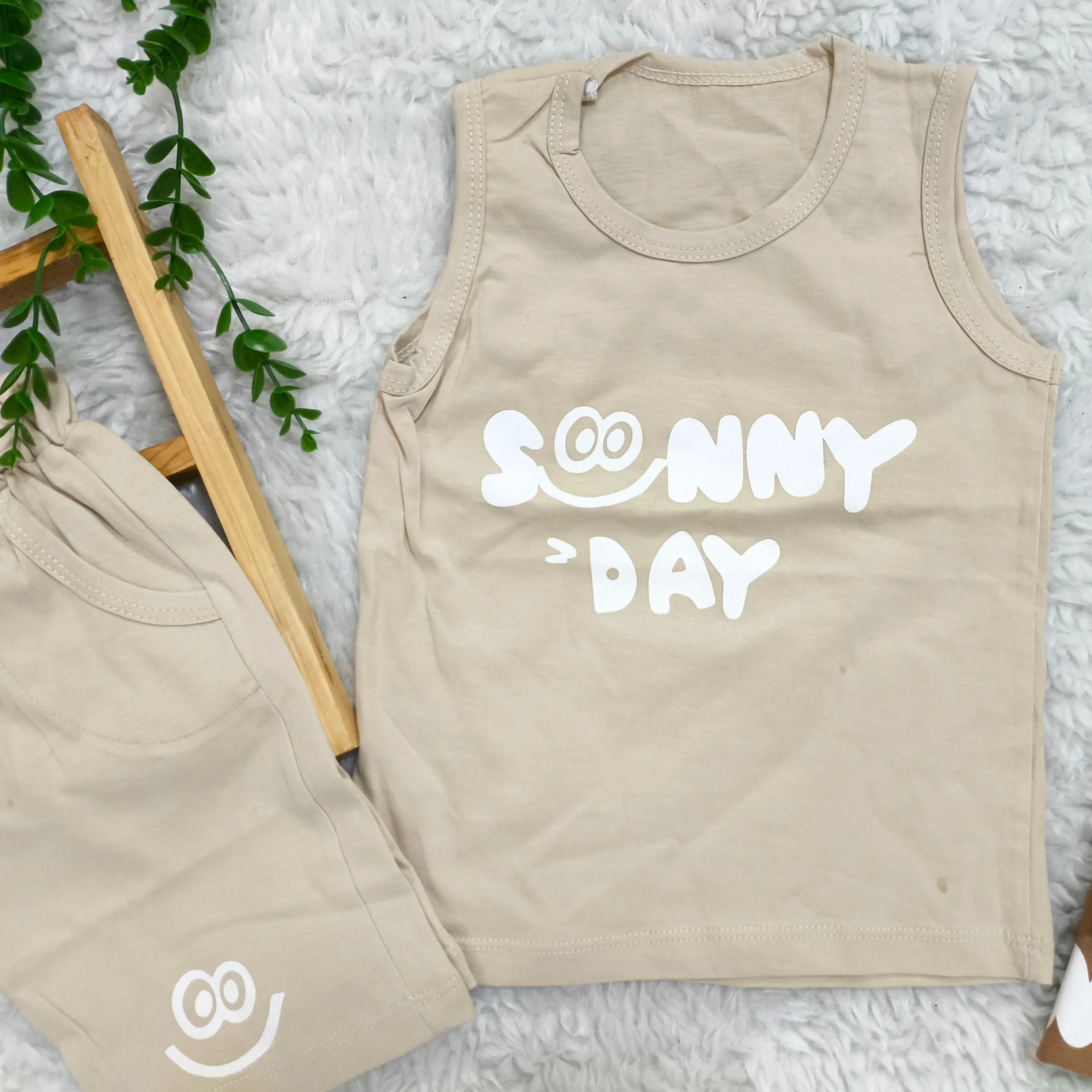 تیشرت شلوارک پسرانه sunny day ست عیدانه پنبه سوپر دو تا چهار سال