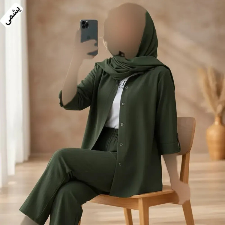 ست شومیز و شلوار زنانه مدل هستی جنس آیوا درجه یک سایز 38 تا 48