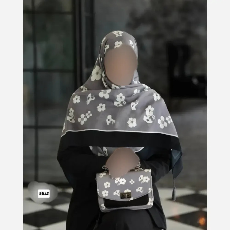 ست کیف و روسری گوچی مدل مخمل و چرم با روسری نخی منگولهدار قواره 130
