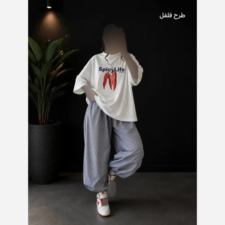 کراپ لش زنانه نخی طرحدار فری سایز مناسب 36 تا 46