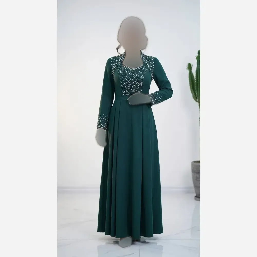 پیراهن زنانه مدل مارال جنس کرپ دالقیچ قد 150 سایز 42 تا 54