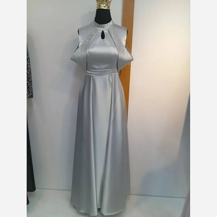 پیراهن زنانه مدل افسانه جنس ساتن ال ایکس قد 150
