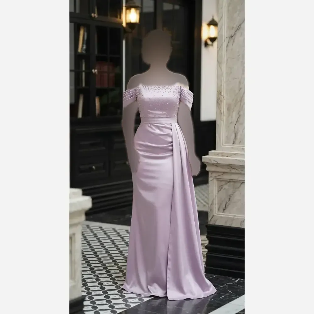 پیراهن زنانه مدل صدف جنس ساتن ال ایکس قد 150
