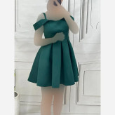 پیراهن زنانه مدل ستاره عروسکی جنس ساندویچی قد 85