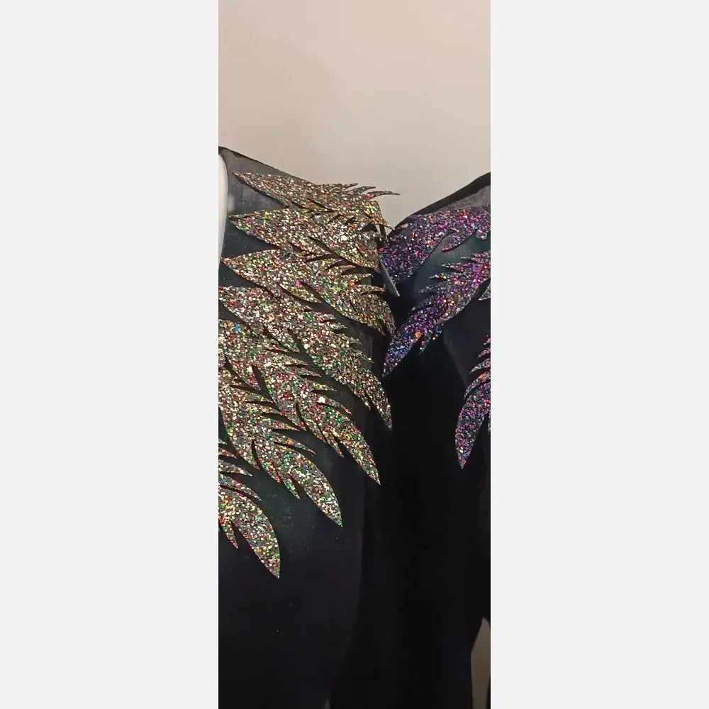 پیراهن زنانه مدل پریزاد جنس مخمل رنگ مشکی قد 150 سایز 40 تا 54