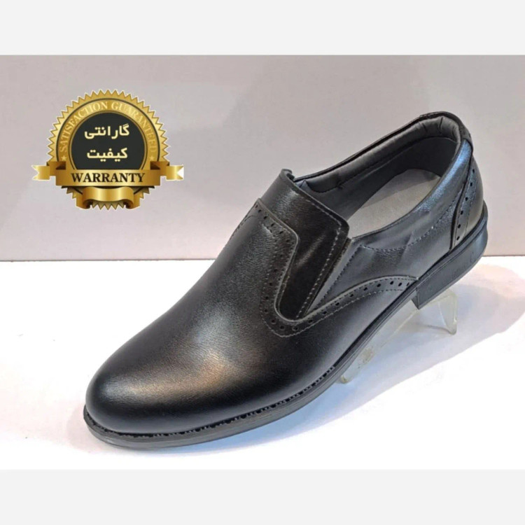 کفش اسپرت مردانه چرم صنعتی مدل رویال رنگ مشکی