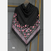 روسری نخی منگوله دار طرح گل دی قواره 130 سانتی متر