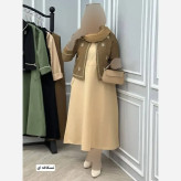 ست کت و سارافون گلدوزی شده زنانه جنس لنین پلاس سایز 36 تا 48