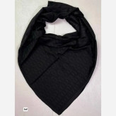 روسری ژاکارد مشکی قواره 140 دور دوخت