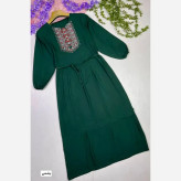 پیراهن ساحلی نخی زنانه گلدوخت سایز 40 تا 50