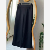 شلوار بگ زنانه پارچه مازراتی رنگ مشکی سایزبندی L تا 2XL