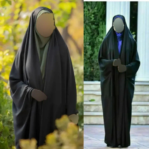 چادر خبرنگاری کارمندی جنس سوپرژرژت مشکی