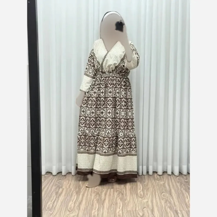 ست تیشرت و شلوار زنانه طرح خرگوش جنس دورس اسپان رنگ کرم سایز 38 تا 46
