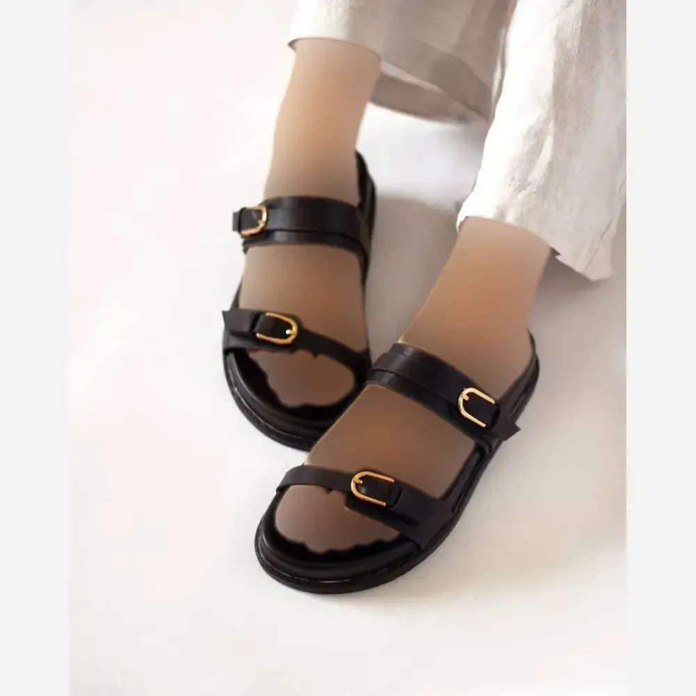 صندل زنانه زارا ساحلی چرم بیاله طبی سبک و شیک