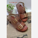 صندل زنانه زارا پشت بندی چرم بیاله طبی سبک لژ یک سانت