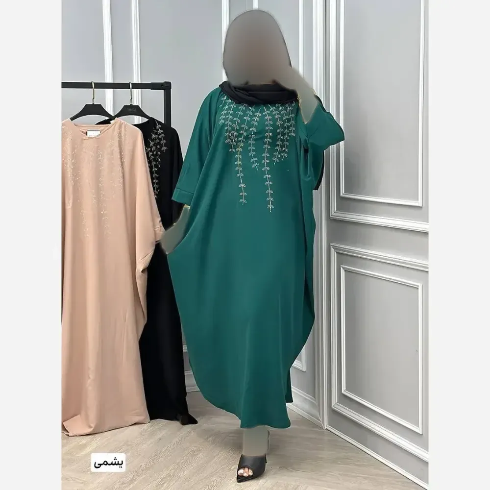 عبا مجلسی زنانه مدل خوشه ای جنس الیزه سایز 38 تا 54