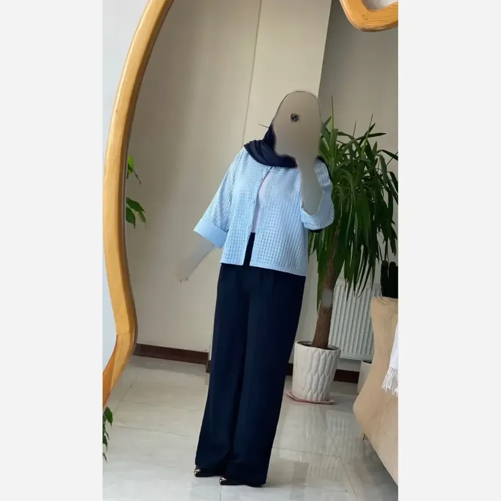 شومیز باکسی شیشه ای زنانه فری سایز مناسب 38 تا 46