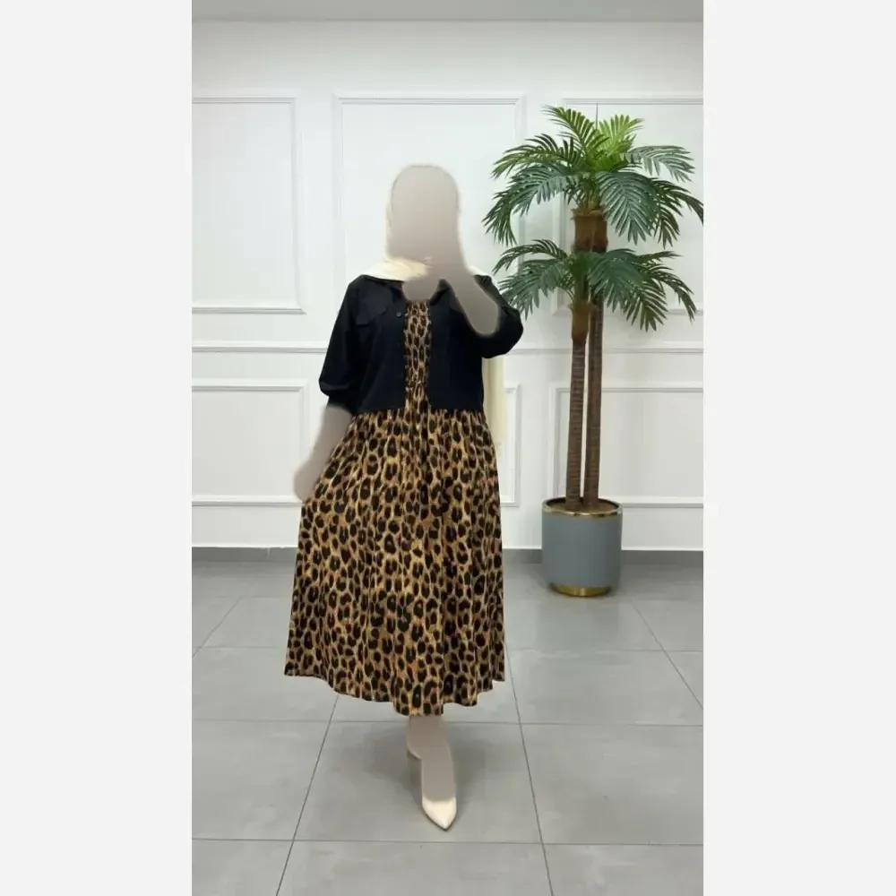 ست کت و سارافون زنانه مدل دیبا جنس حریر شانتون سایز 38 تا 48