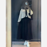 ست کت و دامن زنانه مدل چین چیلا جنس کراش آیوا و گیپور