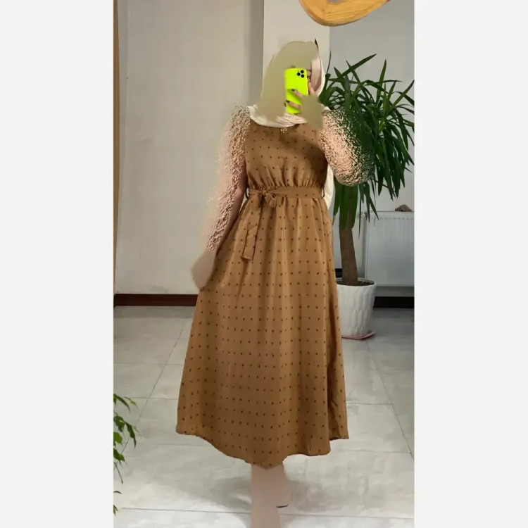 پیراهن ساحلی زنانه حریر طرح ستاره فری سایز
