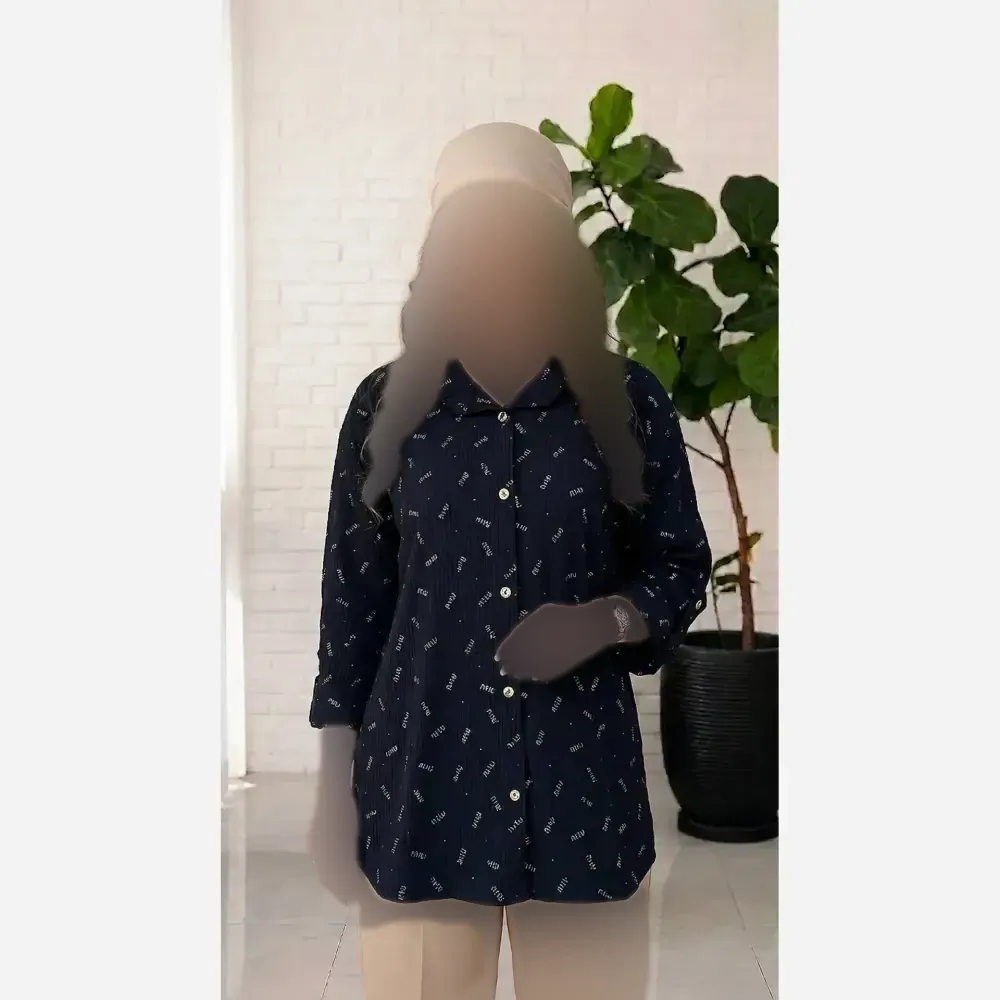 شومیز زنانه طرح میو میو جنس آیراش فری سایز 38 تا 46