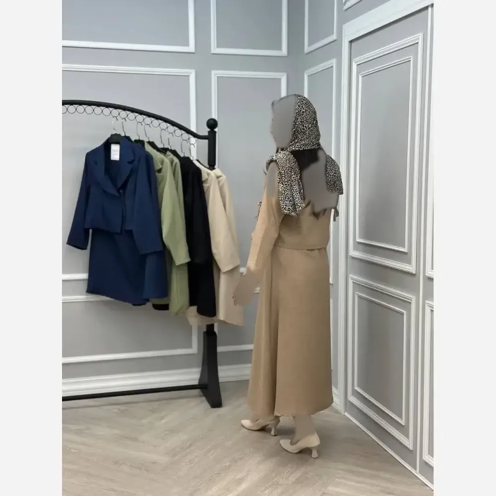 ست کت و دامن زنانه مدل رها جنس شانتون سایز 36 تا 46