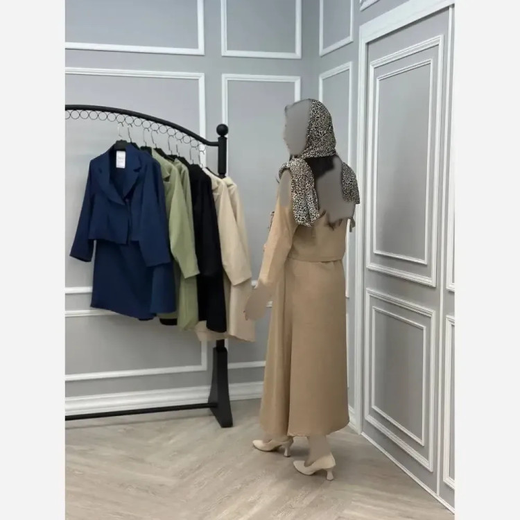 ست کت و دامن زنانه مدل رها جنس شانتون سایز 36 تا 46