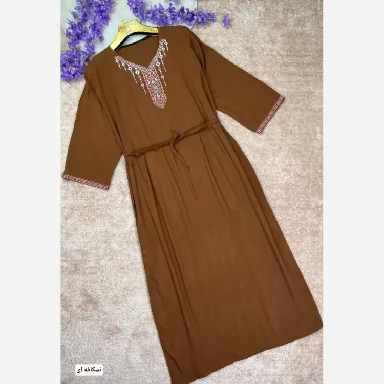 پیراهن ساحلی زنانه نخی مدل گیسو فری سایز 40 تا 50