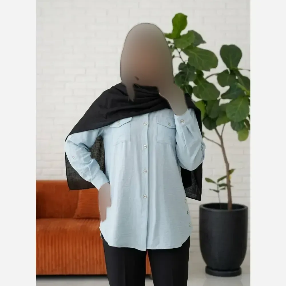 مانتو دو جیب جنس سوپر شانتون قد بلند سایز 38 تا 48