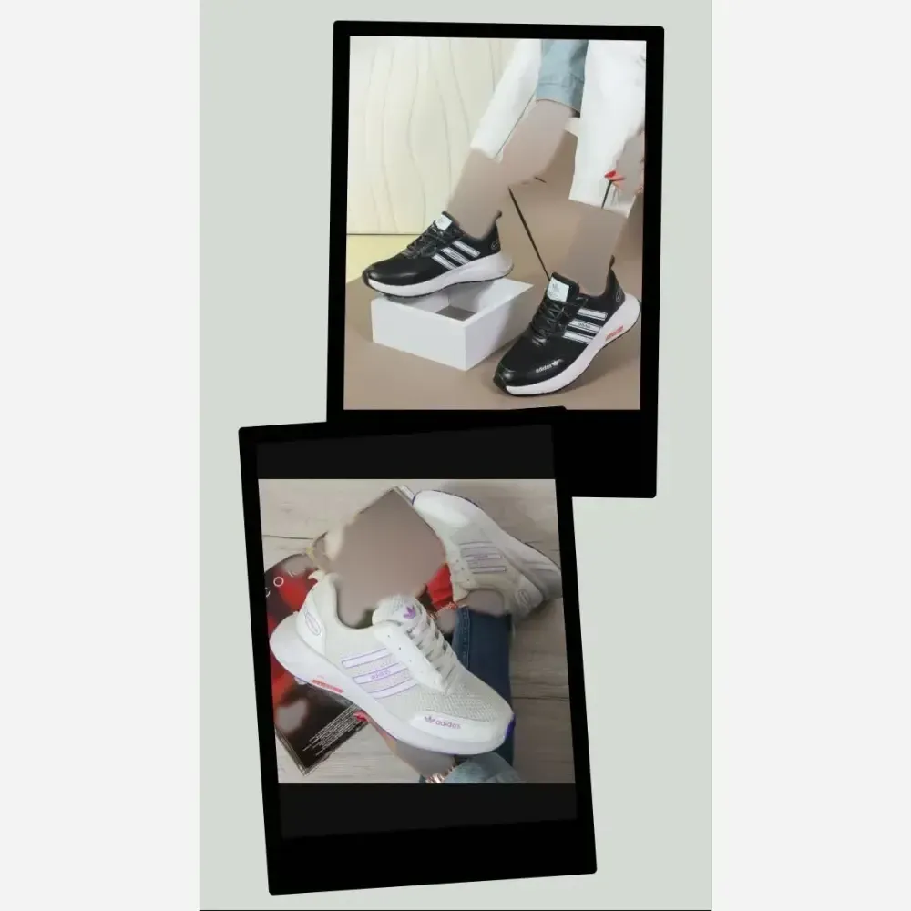 کتونی سه خط آدیداس بافتی پختی زنانه