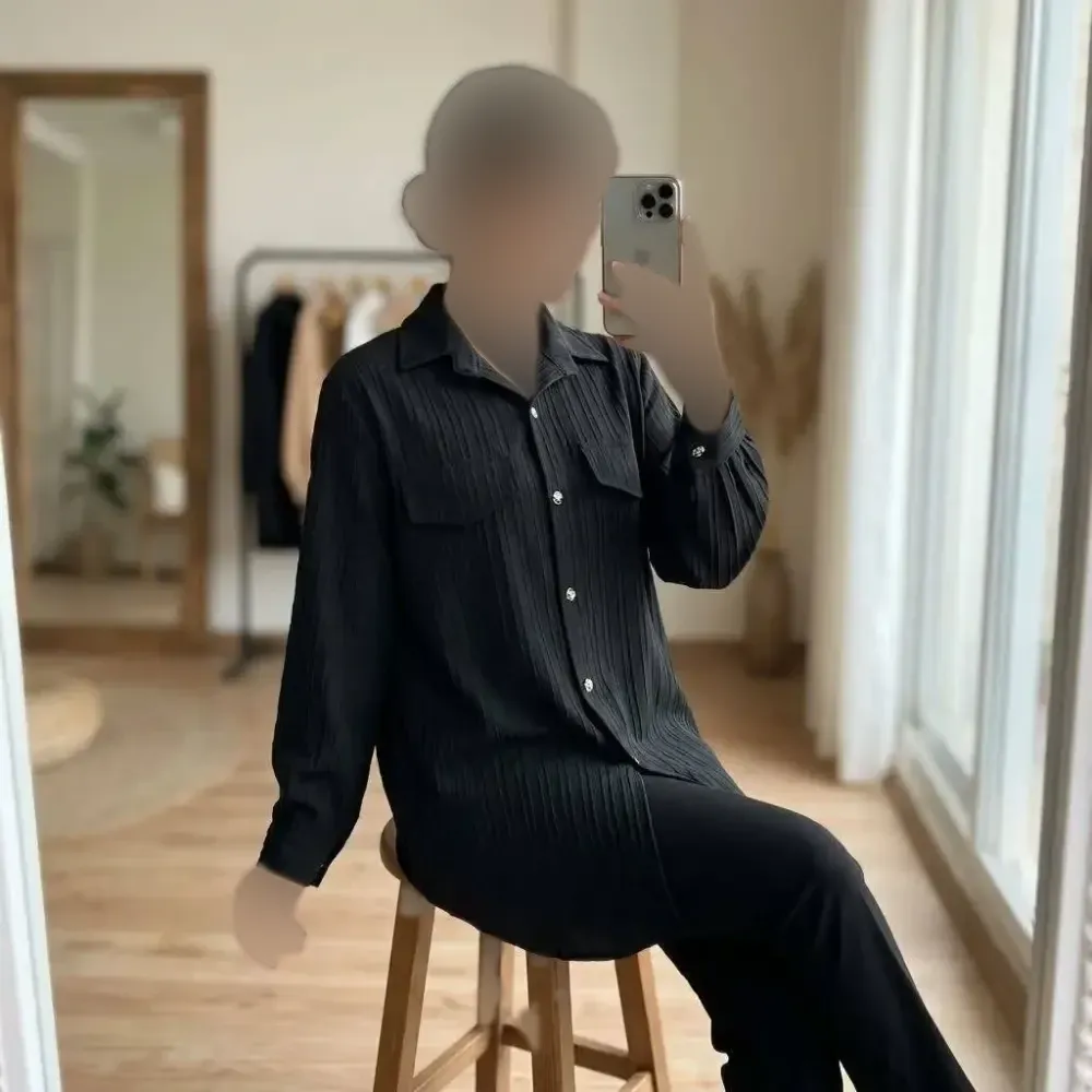 شومیز مشکی جیب نما آیوادرهجه یک مناسب محرم سایز 36 تا 46
