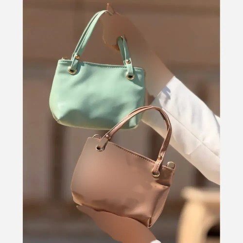 کیف مینی بگ چرم صنعتی زنانه مدل مینیمال سبز رنگ