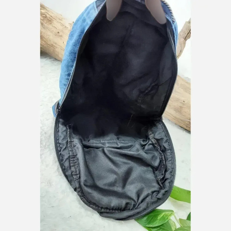کوله پشتی جین مدل یکتا آبی رنگ