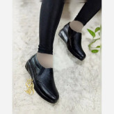 کفش طبی زنانه چرم صنعتی مدل جیتو رنگ قهوه ای و مشکی سایز 37