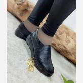 کفش طبی زنانه چرم صنعتی مدل جیتو رنگ قهوه ای و مشکی سایز 37