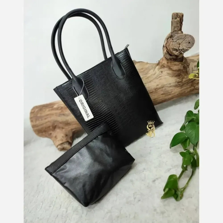 کیف دوقلو چرم صنعتی مدل الناز ابعاد 35 در 31