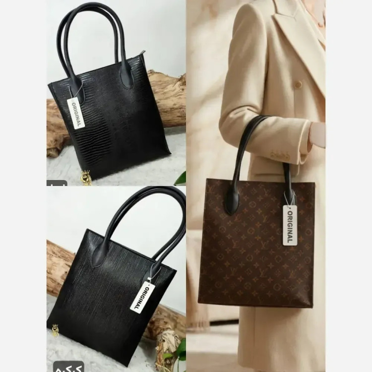 کیف دوقلو چرم صنعتی مدل الناز ابعاد 35 در 31