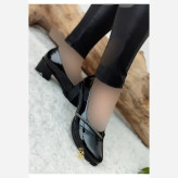 کفش طبی مجلسی زنانه ورنی پاشنه 5 سانت رنگ زرشکی مشکی کرم سایز 37 تا 40