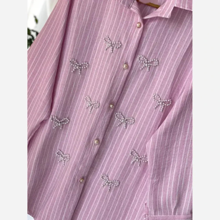 مانتو لنین زارا مروارید دوزی پاپیون سبز فری سایز