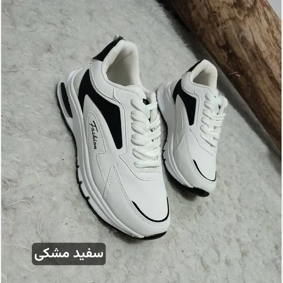 کتونی طبی زنانه چرم صنعتی مدل فشن