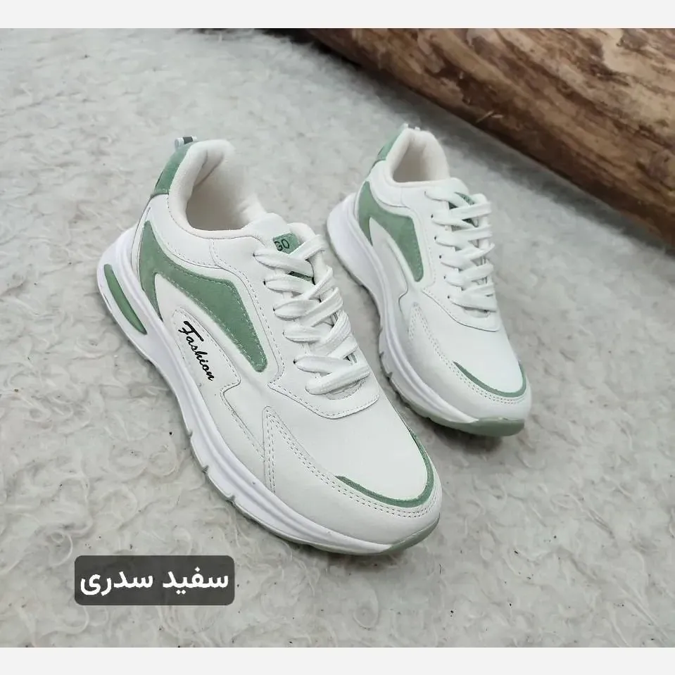 کتونی طبی زنانه چرم صنعتی مدل فشن