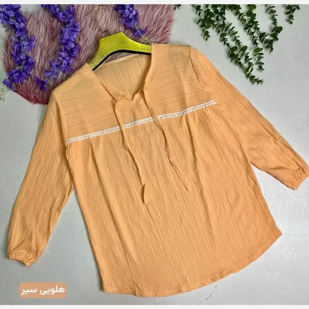 تونیک زنانه کراش اعلا سایز 38 تا 46 رنگ کالباسی و هلویی