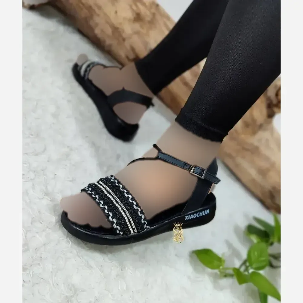صندل طبی زنانه مدل هپی مروارید رویه چرم صنعتی زیره PU