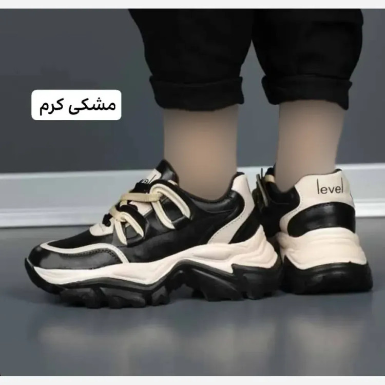 کتونی لژ دار طبی چرم مصنوعی مدل لول