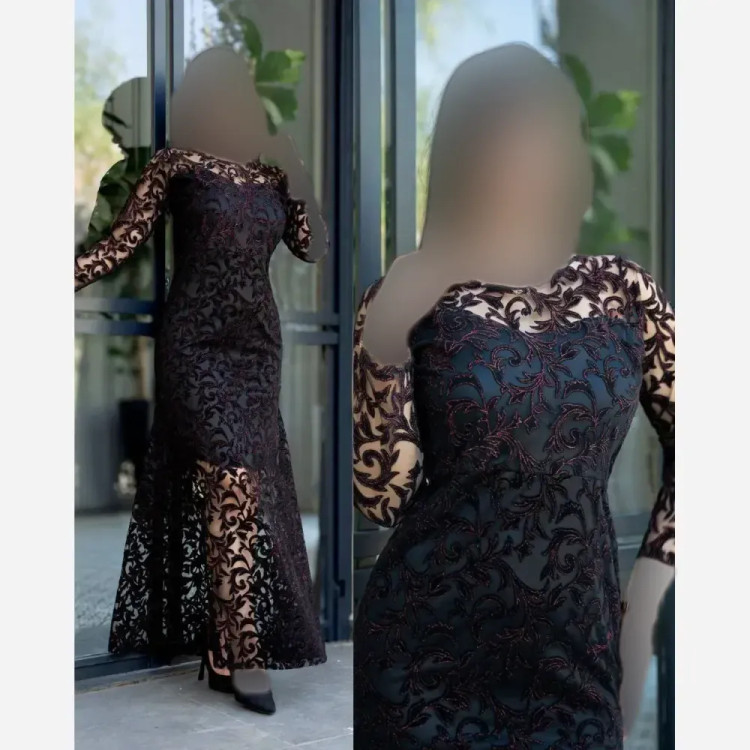 ماکسی هیلدا جنس فلوک مخمل شاین قد 160