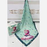ست کیف و روسری بچگانه نخی و مخمل ضخیم قواره 90