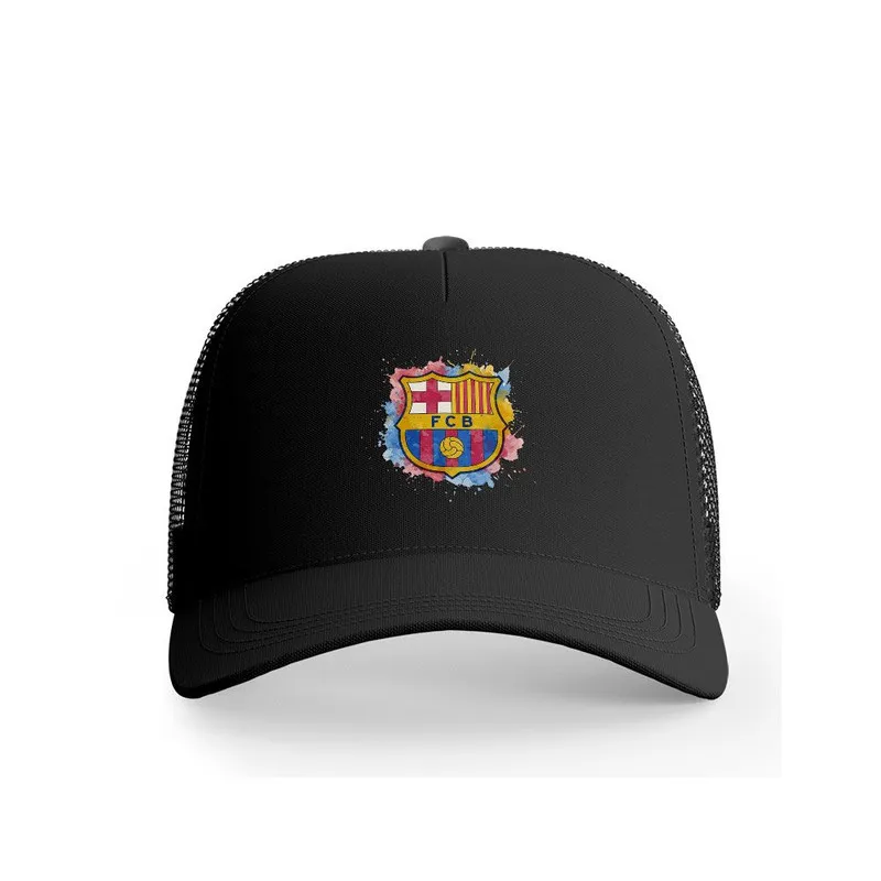 کلاه کپ پاد آفرین مدل فوتبالی بارسلونا کد 259 جنس کتان مناسب اسپرت روزمره و مهمانی