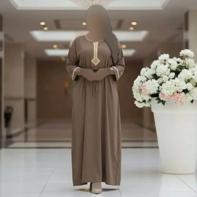 پیراهن طلا کوب زنانه نخ وارداتی فری سایز تابستانی