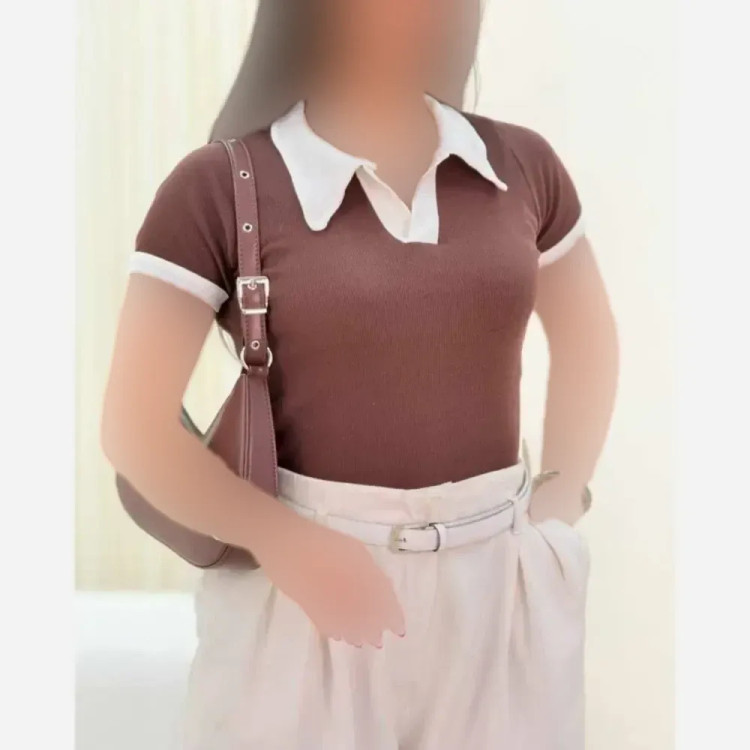 پولوشرت زنانه آریانا جنس نخ پنبه کبریتی فری سایز