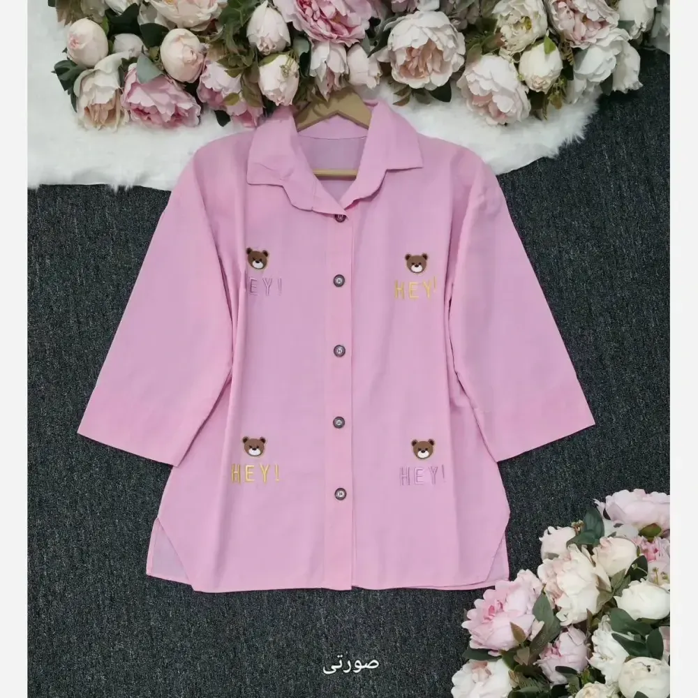 مانتو گلدوزی لنین پنبه درجه یک فری سایز